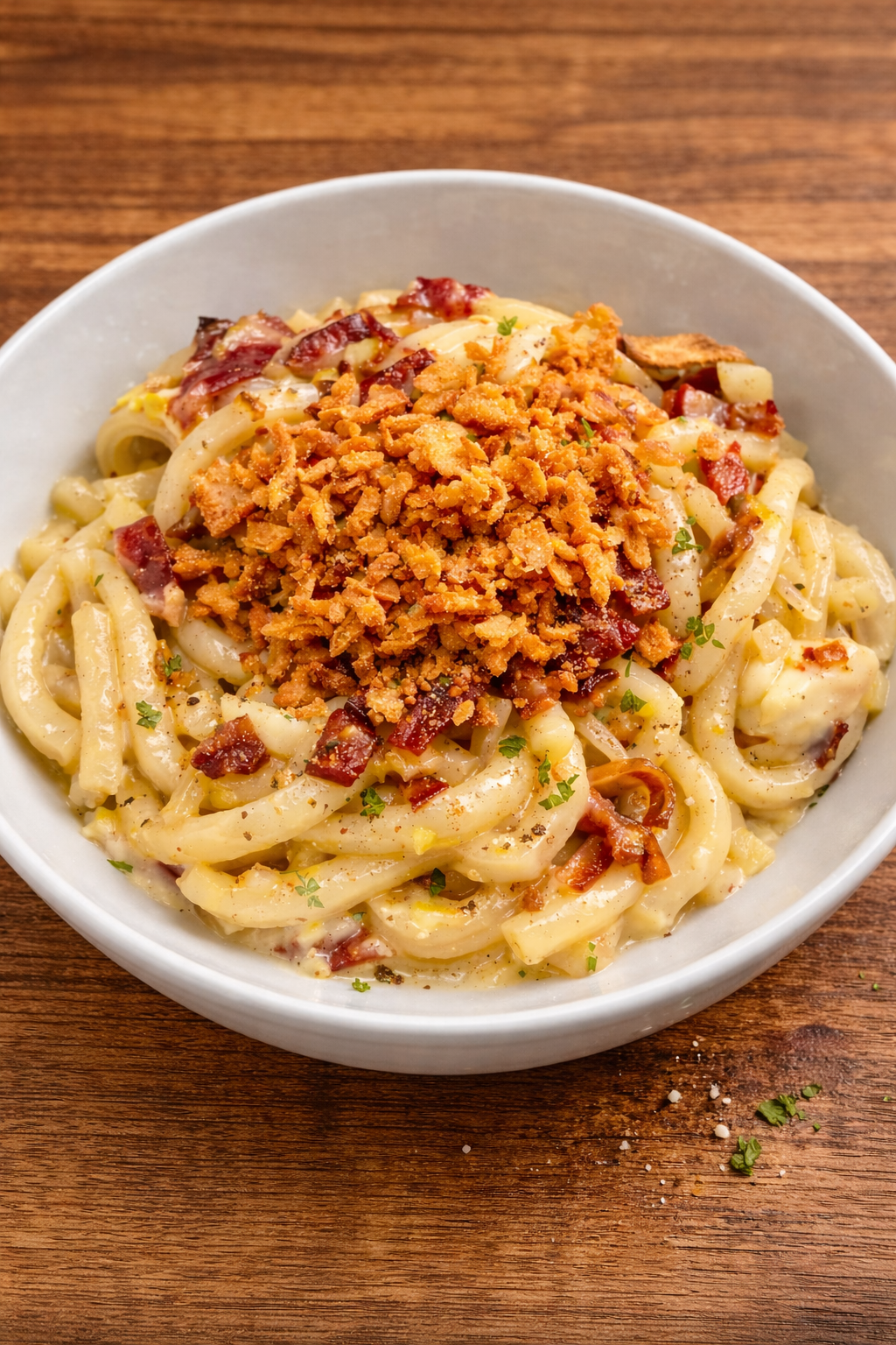 Schnelle 15 min Udon Carbonara